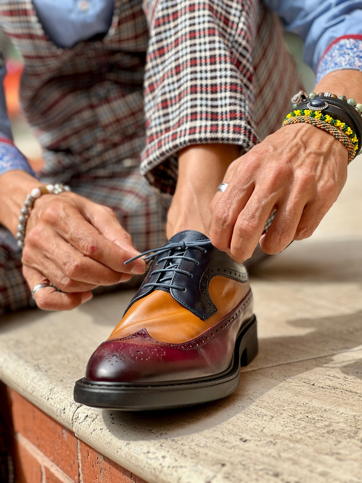 Sapatos 8005H2 Bordéus - Castanho