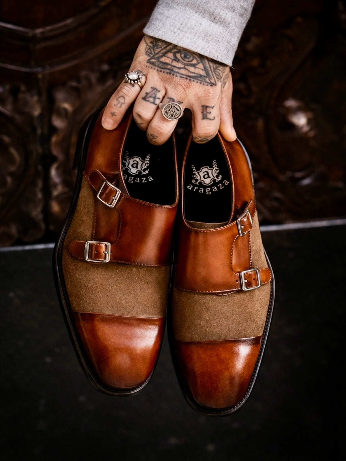 Sapatos 8108H Pele