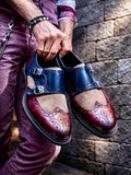 Sapatos 7323H3 Bordô/azul