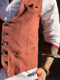 Colete Piero Tencel Castanho